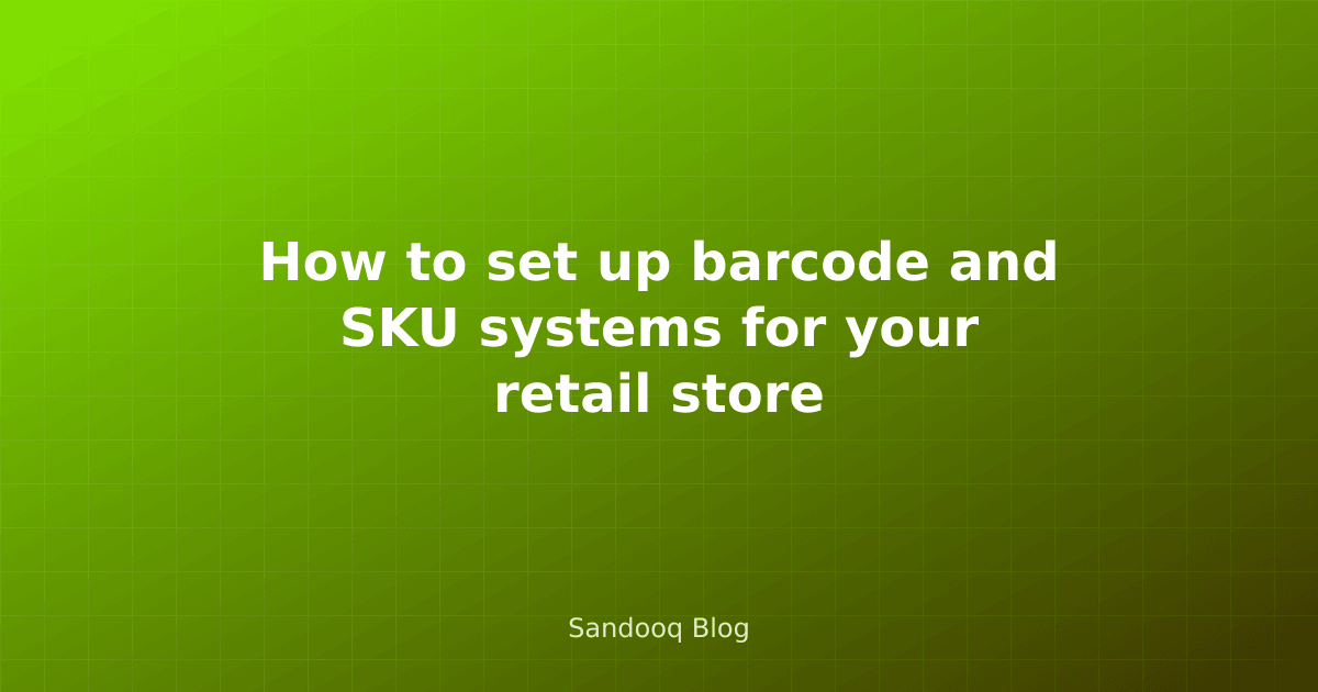 Barcode scanner and product labels in a retail store