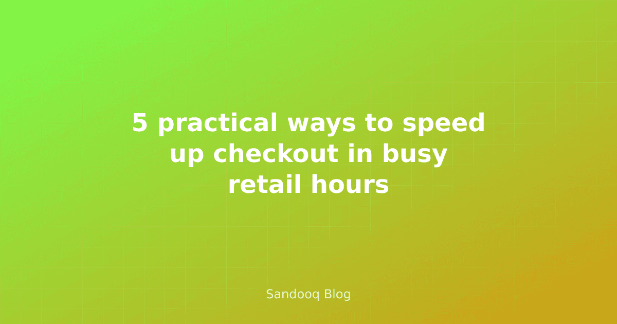 Fast checkout workflow