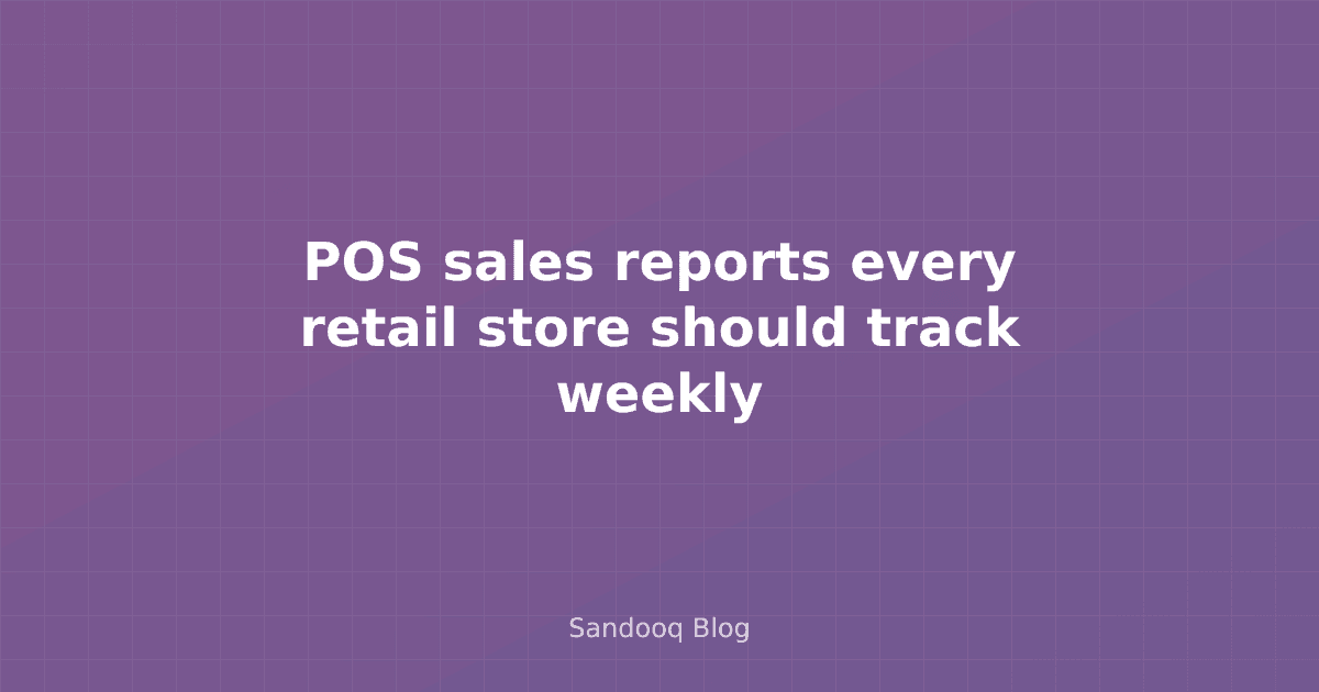 POS sales dashboard with charts and retail analytics